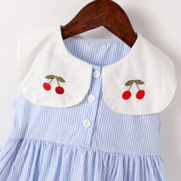 2024 New Summer 2-7Yrs Baby Girl Party Dress Sleeveless Cotton Embroidery Splicing Kids Princess Dresses Sister Clothing