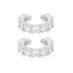 Crmya Hiphop Cuff Earring for Women Yellow Gold Color Zircon Clip Hoop Earrings 2024 Fashion Women Jewelry Accessories Wholesale
