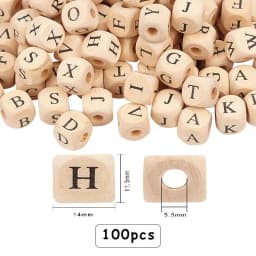 2000pcs Wood Beads 8mm Wooden Spacer Beads Round Loose Beads for Macrame Garland Home Farmhouse Christmas Tree Decor