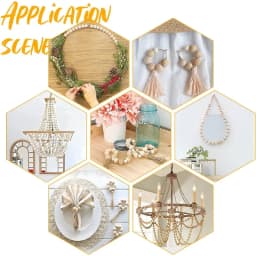 2000pcs Wood Beads 8mm Wooden Spacer Beads Round Loose Beads for Macrame Garland Home Farmhouse Christmas Tree Decor