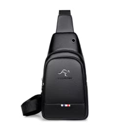 Men's Chest Pack Crossbody Bag Luxury Design Durable PU Leather Handbag Chest Bag Vintage Leisure Men's Handbag Shoulder Bag