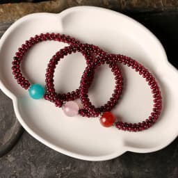 Natural Garnet Stone & Pink Crystal & Agate & Amazonite Female Beads Bracelet Jewelry For Women Best Gifts Promotion