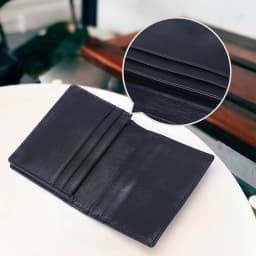 RFID Blocking Mens Slim Front Pocket Wallet Genuine Leather Bifold Credit Card Holder with ID Window Retro Style