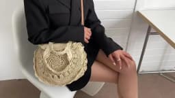 Summer Round Straw Bag Women Woven Rattan Beach Bag Hot New Shoulder Bag Circle Hollow Out Handle Bag Casual Shopper Tote Pouch