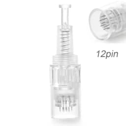 50pcs 12pin/36pin Round Nano Microneedling DermaPen Needles Screw Cartridge Replacement Heads Tattoo Nano Micr Needle
