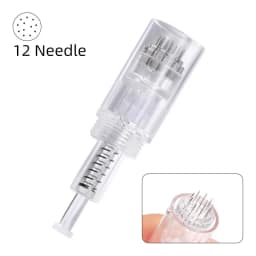 50pcs 12pin/36pin Round Nano Microneedling DermaPen Needles Screw Cartridge Replacement Heads Tattoo Nano Micr Needle
