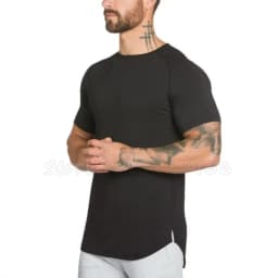 DIY Brand Gym Clothing Fitness T Shirt Men Fashion Extend Hip Hop Summer Short Sleeve T-shirt Cotton Bodybuilding Muscle Tshirt