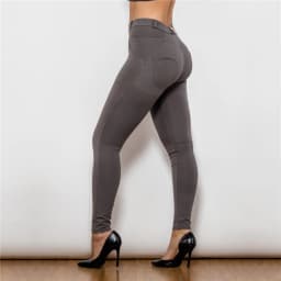 Shascullfites Melody Mid Rise Olive Green Pants Tummy Control Womens Pants Comfortable Womens Push Up Pants