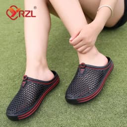 YRZL Summer Men Sandals Light EVA Men's Casual Shoes Hole Shoes Clogs Lovers Home Garden Outdoor Male Beach Flat Slippers
