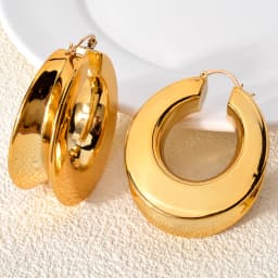Dubai Smooth Chunky Big Earrings Exaggerated Statements Luxury Large Ear Jewelry For African Wedding Party Bridal Gifts