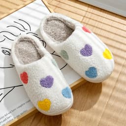 Valentine's Day Women Slippers Winter Bedroom Fashion Colorful Heart Warm Comfortable Concise Home Shoes Girlfriend Gift