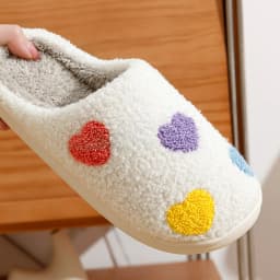 Valentine's Day Women Slippers Winter Bedroom Fashion Colorful Heart Warm Comfortable Concise Home Shoes Girlfriend Gift