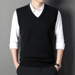 Men's Solid Color Sweater Vest Casual Fashion Warm Top for All Seasons Comfortable Breathable Layering Essential