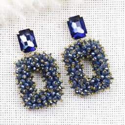 INKDEW Square Crystal Drop Earrings for Women Big Long Earrings Handmade Faceted Beads Earrings Jewelry Gift boho Fashion EA123