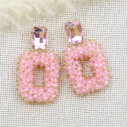 INKDEW Square Crystal Drop Earrings for Women Big Long Earrings Handmade Faceted Beads Earrings Jewelry Gift boho Fashion EA123