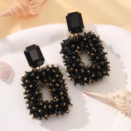 INKDEW Square Crystal Drop Earrings for Women Big Long Earrings Handmade Faceted Beads Earrings Jewelry Gift boho Fashion EA123