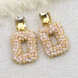 INKDEW Square Crystal Drop Earrings for Women Big Long Earrings Handmade Faceted Beads Earrings Jewelry Gift boho Fashion EA123
