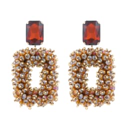INKDEW Square Crystal Drop Earrings for Women Big Long Earrings Handmade Faceted Beads Earrings Jewelry Gift boho Fashion EA123