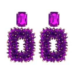 INKDEW Square Crystal Drop Earrings for Women Big Long Earrings Handmade Faceted Beads Earrings Jewelry Gift boho Fashion EA123