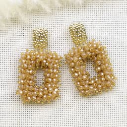INKDEW Square Crystal Drop Earrings for Women Big Long Earrings Handmade Faceted Beads Earrings Jewelry Gift boho Fashion EA123