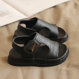 Children's Sandals Fashion Boys' New Summer Middle and Small Children's Soft Sole Baby Anti Slip Open Toe Beach Shoes