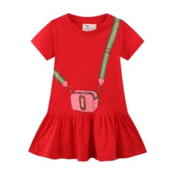 Jumping Meters 2-7T New Arrival Summer Girls Dresses Bag Print Hot Selling Baby Summer Frocks Clothes Frocks Party Birthday