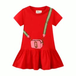 Jumping Meters 2-7T New Arrival Summer Girls Dresses Bag Print Hot Selling Baby Summer Frocks Clothes Frocks Party Birthday