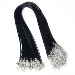 100pcs/Lot Bulk 1.5-2MM Black Wax Leather Snake Necklaces Cord String Rope Wire Extender Chain For Jewelry Making Wholesale