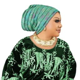Glitter Pleated Women's Head Wraps Bonnet African Turban Cap Muslim Headscarf Bonnet Turbante Mujer
