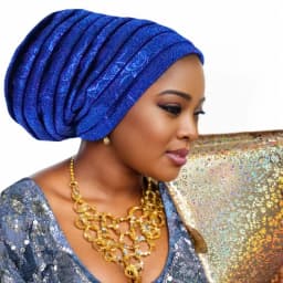 Glitter Pleated Women's Head Wraps Bonnet African Turban Cap Muslim Headscarf Bonnet Turbante Mujer