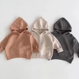 Korean Edition Boys and Girls Clothing Baby Sweater Toddler Knitted Sweater Newborn Knitted Long Sleeve Cotton Baby Pullover