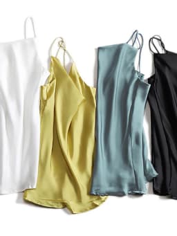 Satin Silk Tank Tops Female 2026 Summer Sexy Strap Basic Spaghetti Strap Tops Women Sleeveless Camisole Camis Vest Black White