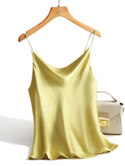 Satin Silk Tank Tops Female 2026 Summer Sexy Strap Basic Spaghetti Strap Tops Women Sleeveless Camisole Camis Vest Black White