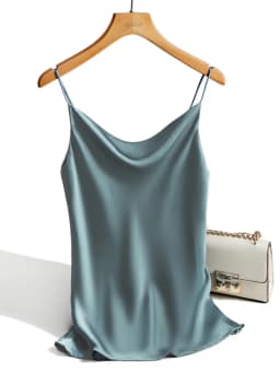 Satin Silk Tank Tops Female 2026 Summer Sexy Strap Basic Spaghetti Strap Tops Women Sleeveless Camisole Camis Vest Black White