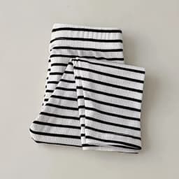 2024 Toddler Baby Trousers Spring and Autumn Pants Korean Version of Fashion Striped Stretch Tight Trousers Suitable 0-6Y