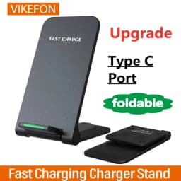 Wireless Fast Charger For iPhone 15 14 13 12 ProMax11 Stand Fast Charging Charger for Samsung Note 20/10 S21 Ultra Foldable