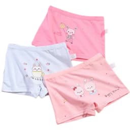 Children Pure Cotton Briefs Boxers 3pcs/Pack Size 3-15T Teen Girls Underwear Bright Color Prints Kids Quality Underpants