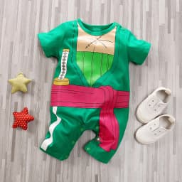 Newborn Clothing Handsome Anime Role Play Cotton Comfortable And Soft Summer Boys And Girls 0-18m Short Sleeved Baby Bodysuit