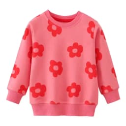 Jumping Meters New Arrival Autumn Spring Girls Sweatshirts Flowers Print Long Sleeve Sport Baby Costume Hooded Shirts Kids Tops