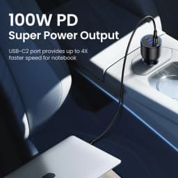 UGREEN 130W USB C Fast Car Charger For Xiaomi iPhone 18 Samsung Galaxy S25 Laptops PD3.0 Fast Charging USB Type C Car Charger