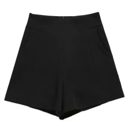 Women Spring Summer A-line Shorts Casual High Waist Loose Wide Leg Chiffon Shorts Chic Lady White Black Suit Shorts High Quality