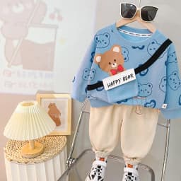 New Spring Autumn Baby Girl Clothes Suit Children Boys Cartoon T-Shirt Pants 2Pcs/Sets Toddler Fashion Costume Kids Tracksuits