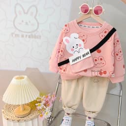 New Spring Autumn Baby Girl Clothes Suit Children Boys Cartoon T-Shirt Pants 2Pcs/Sets Toddler Fashion Costume Kids Tracksuits