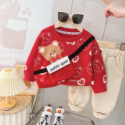 New Spring Autumn Baby Girl Clothes Suit Children Boys Cartoon T-Shirt Pants 2Pcs/Sets Toddler Fashion Costume Kids Tracksuits