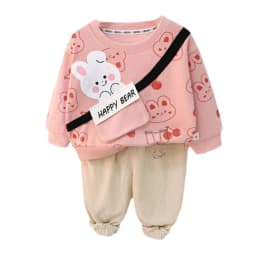 New Spring Autumn Baby Girl Clothes Suit Children Boys Cartoon T-Shirt Pants 2Pcs/Sets Toddler Fashion Costume Kids Tracksuits