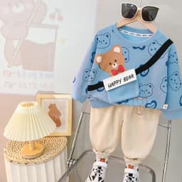 New Spring Autumn Baby Girl Clothes Suit Children Boys Cartoon T-Shirt Pants 2Pcs/Sets Toddler Fashion Costume Kids Tracksuits