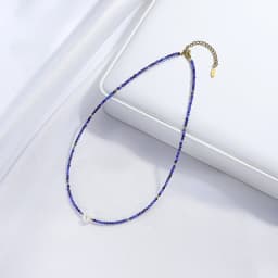 7mm Pearl Necklace Freshwater Natural Stone Choker For Women Stainless Steel Stainless Jewelry Amethyst Chains