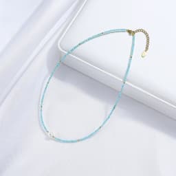 7mm Pearl Necklace Freshwater Natural Stone Choker For Women Stainless Steel Stainless Jewelry Amethyst Chains