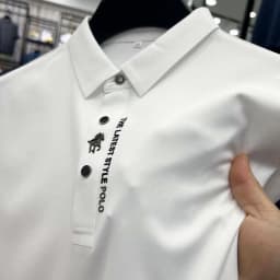 High end brand printed polo shirt men's short sleeve summer fashion business casual seamless ice silk breathable golf T-shirt