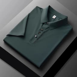 High end brand printed polo shirt men's short sleeve summer fashion business casual seamless ice silk breathable golf T-shirt
